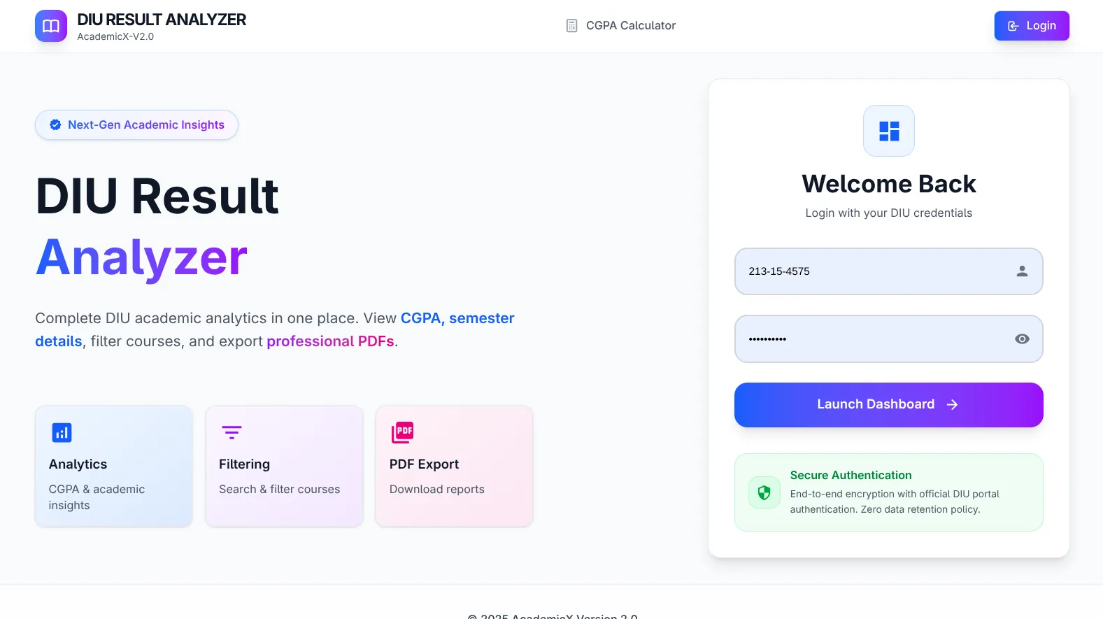 AcademicX project preview