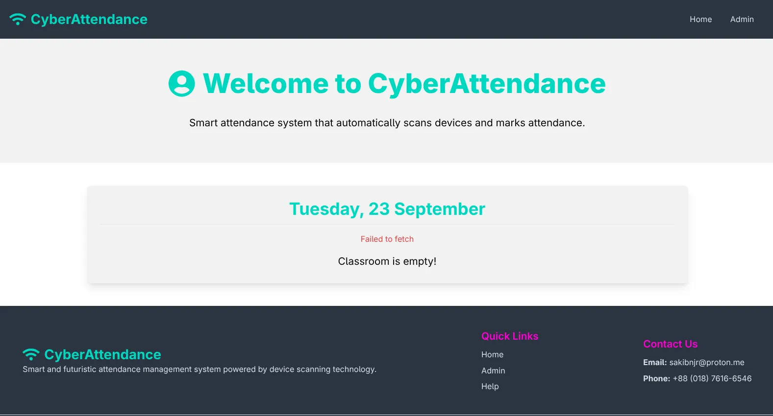 CyberAttendance project preview